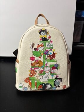 NWT Loungefly Disney Cats Christmas Tree Mini Backpack